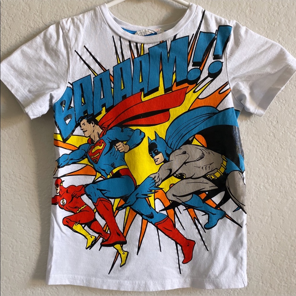 Kids Superman Vs. Batman Bam Comic Book Shirt